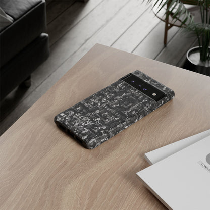 Grey Tweed Print Google Pixel Phone Case