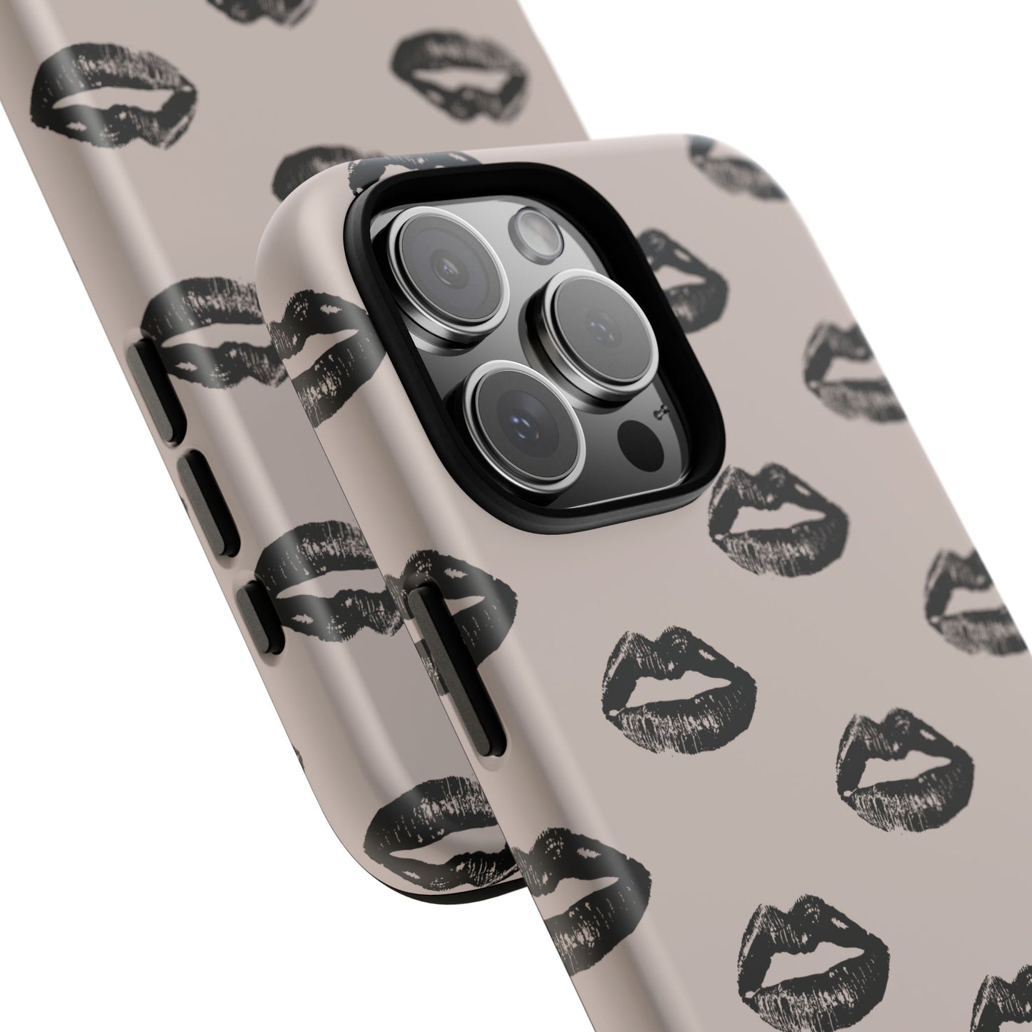 Black Lips and Oat iPhone Case