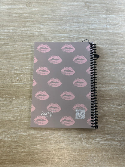 Pillow Talk-Inspired Lips on Oat Notebook