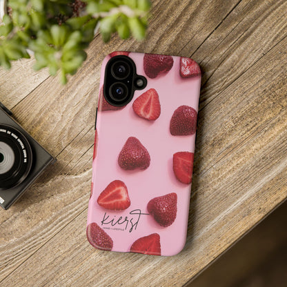 Strawberries iPhone Case | A Sweet Statement Rooted in Soft Luxury