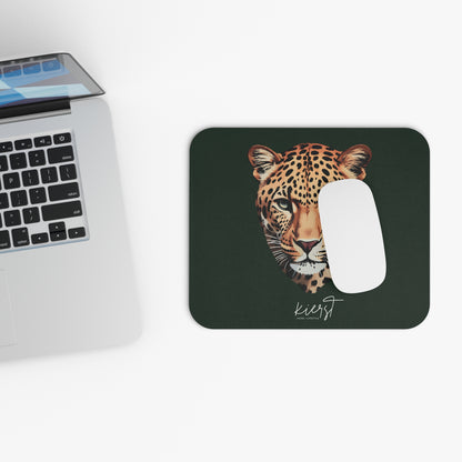 Leopard Head Mouse Pad – Signature Midnight Pine (Limited Edition)