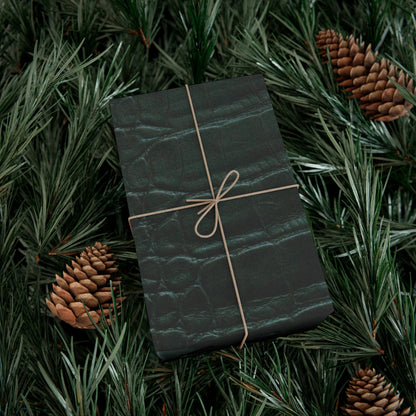 Emerald Crocodile Print Gift Wrapping Paper