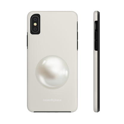 Single Pearl on Beige iPhone Case