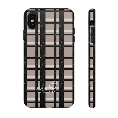 Elevated Neutrals Plaid iPhone Case | Classic Pattern, Modern Contrast