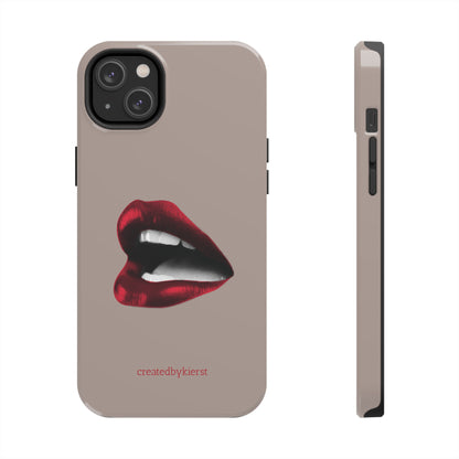 Vintage Newspaper Red Lips iPhone Case