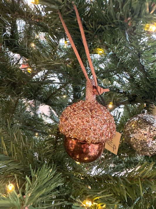 Acorn Glass Ornament