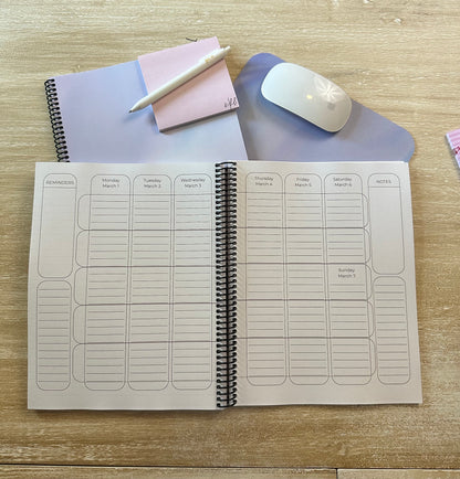 2026 - 2027 Lilac Marble Mid Year Lifestyle Planner