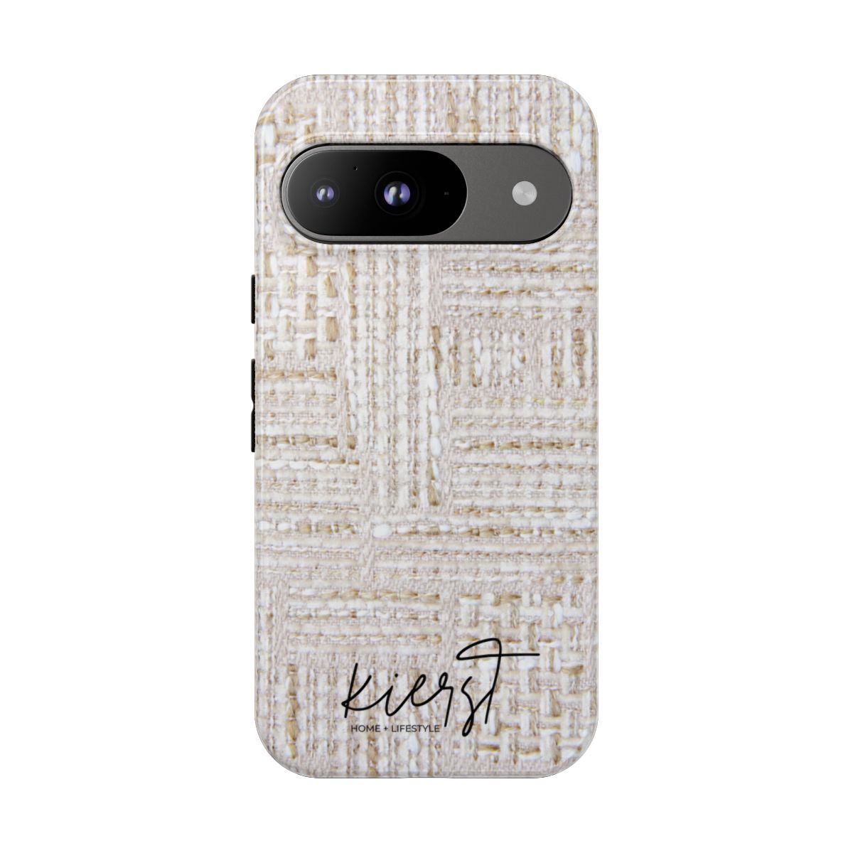 Cream + Gold Tweed Print Google Pixel Phone Case