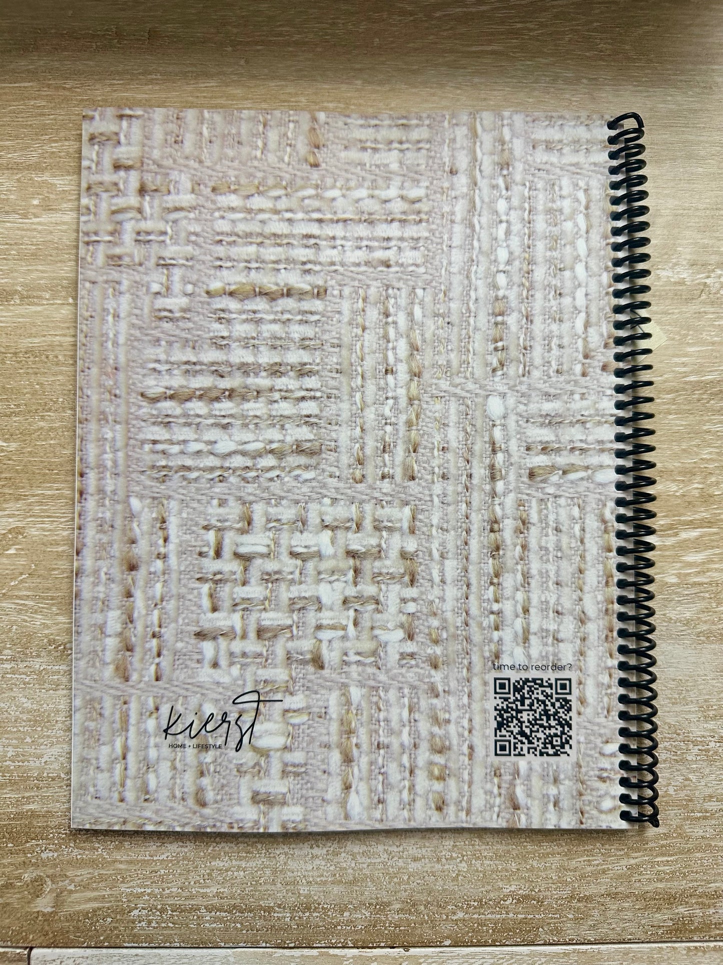 Cream + Gold Tweed Print Notebook