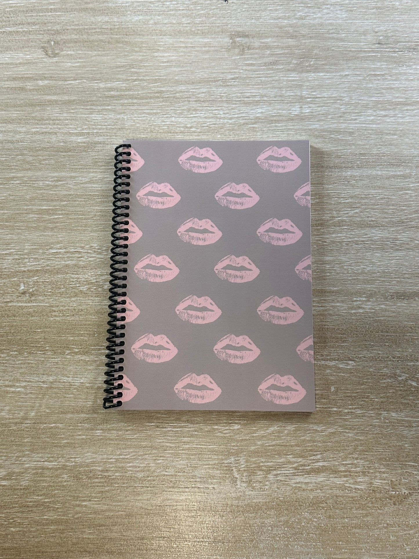 Pillow Talk-Inspired Lips on Oat Notebook
