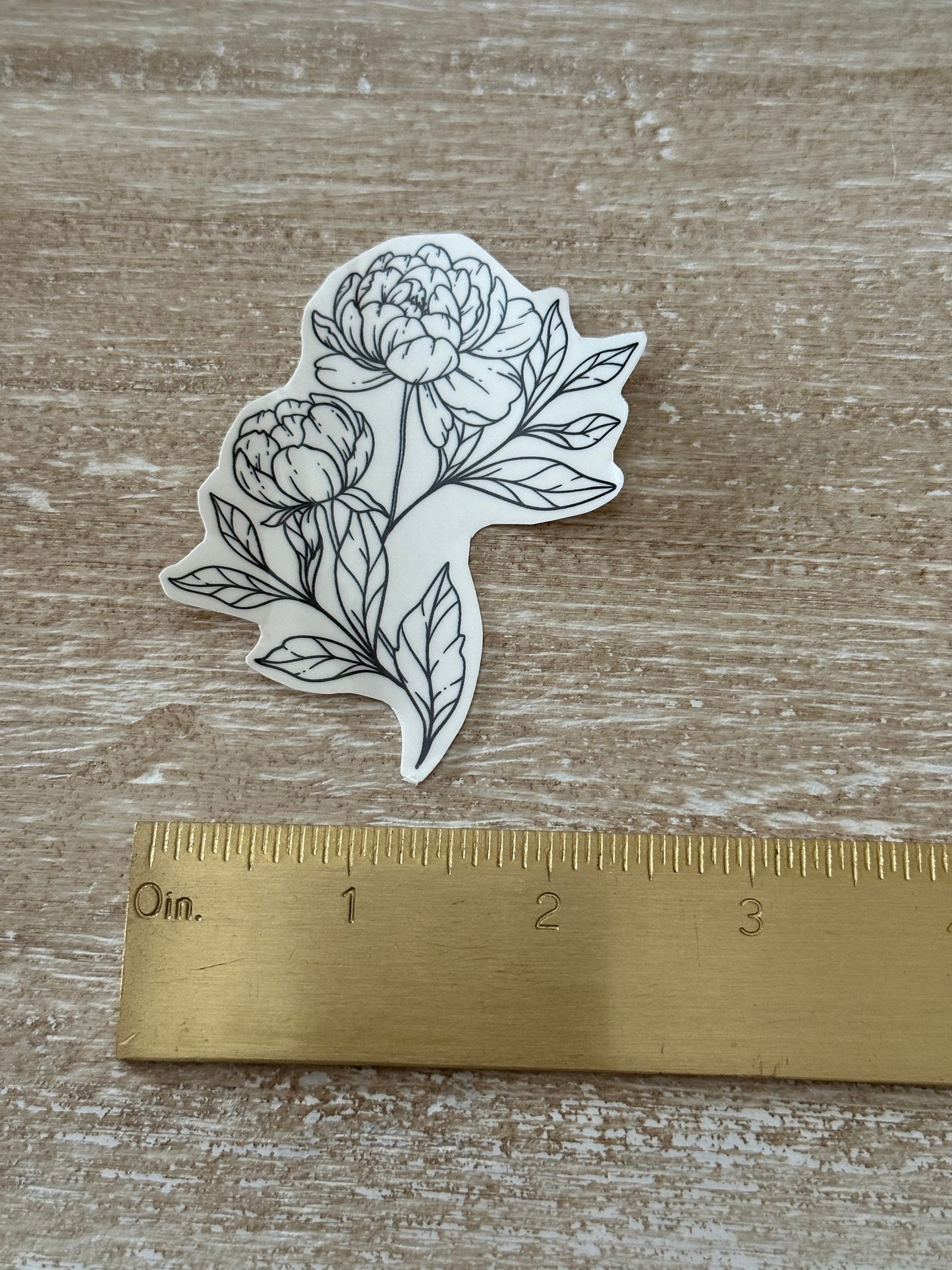 Large Botanical Fine Line Temporary Tattoo