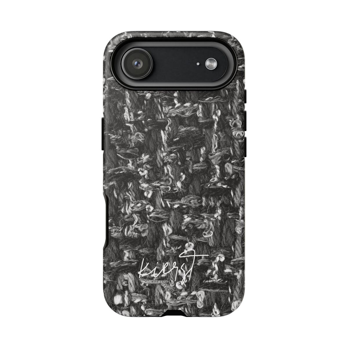 Grey Tweed Print iPhone Case