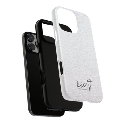 White Alligator iPhone Case
