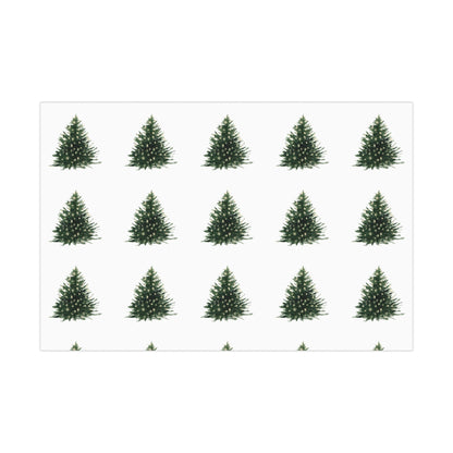 Watercolor Christmas Tree Gift Wrapping Paper