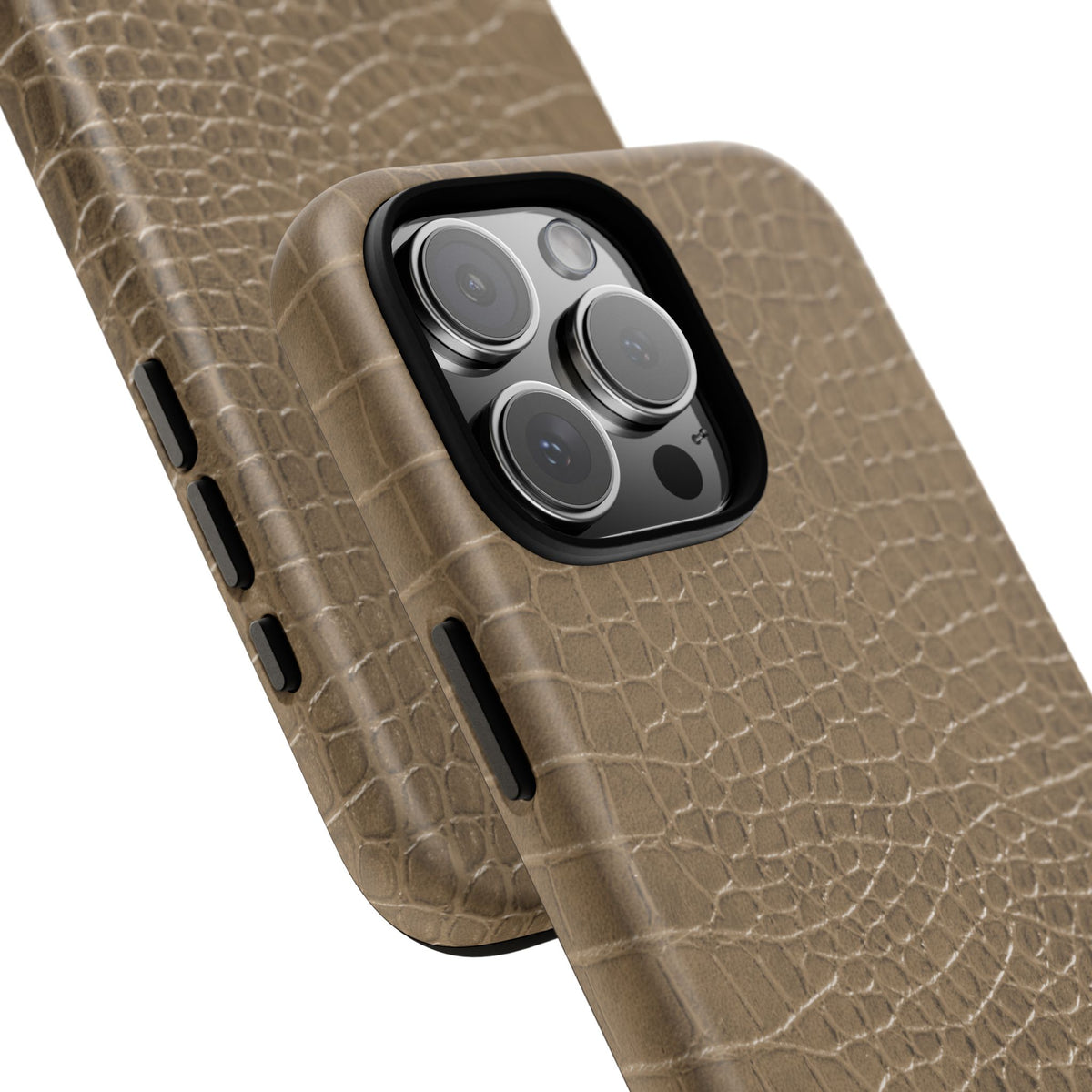 Tan Alligator Print iPhone Cas