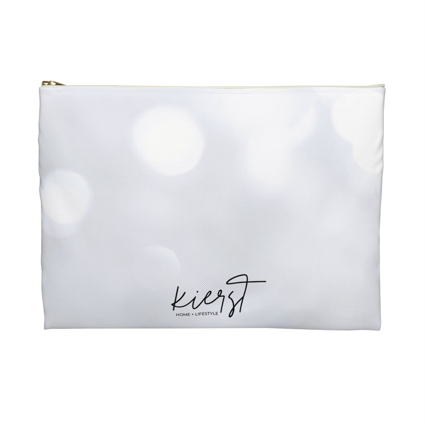 White Sparkle Print Accessory Pouch