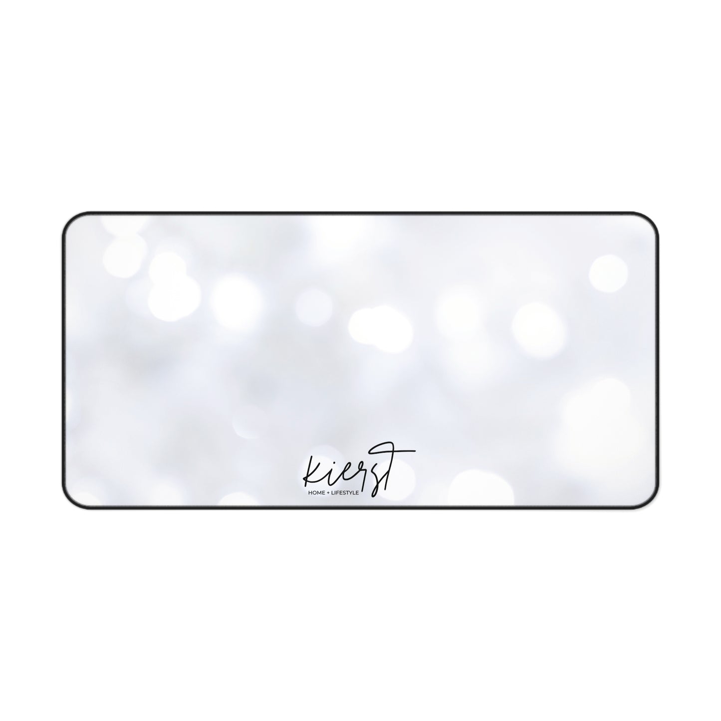 White Sparkle Desk Mat