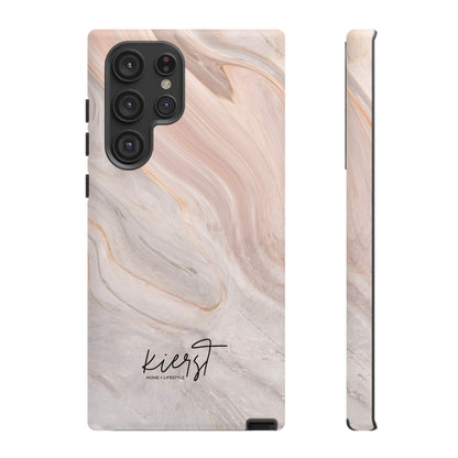 Blush Swirl Marble Samsung Galaxy Phone Case | Subtle Design, Timeless Tone