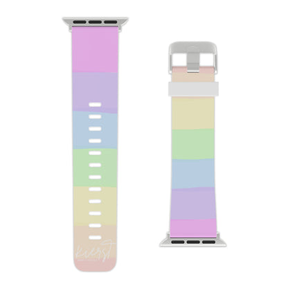 Pastel Rainbow Apple Watch Band – Soft Hues, Bold Energy