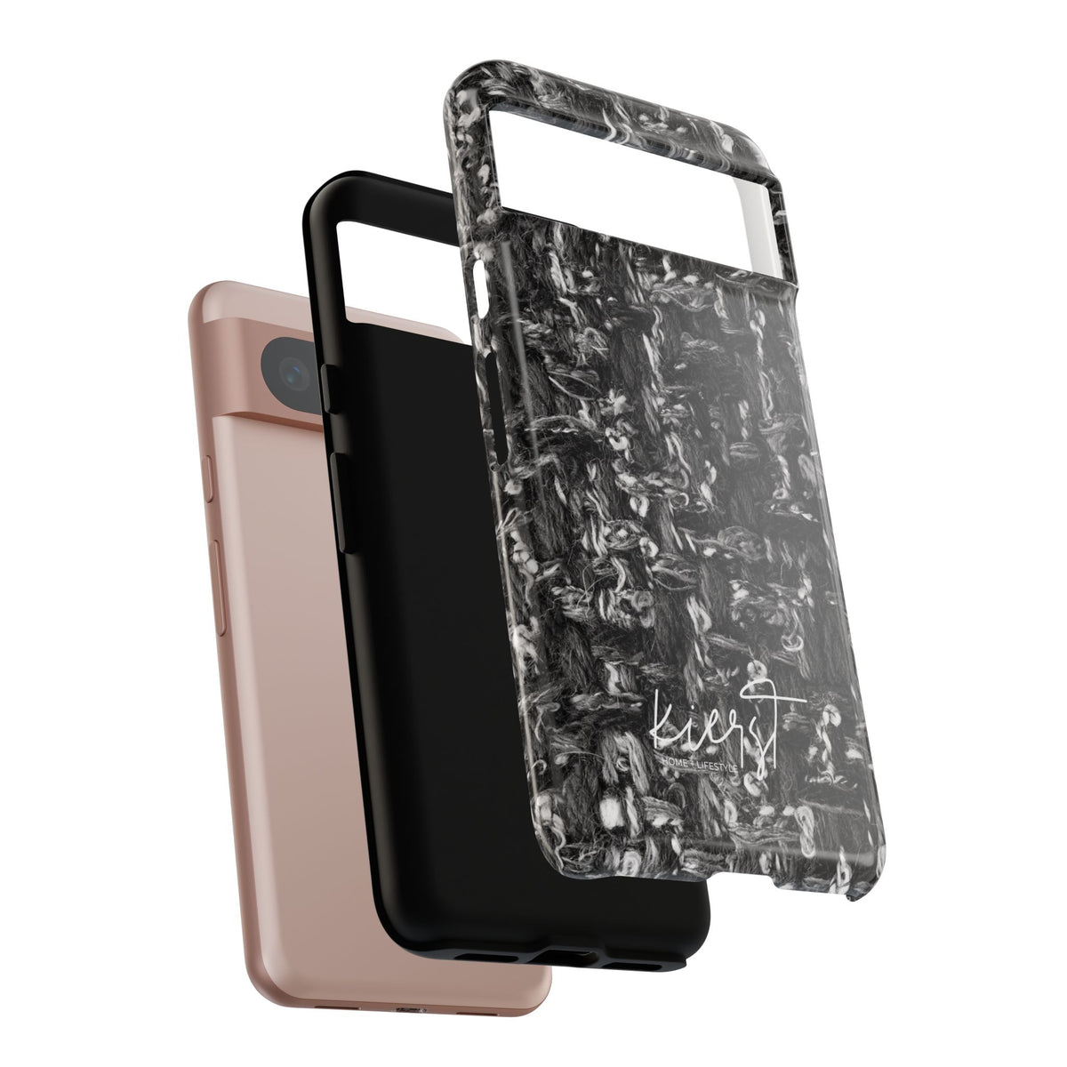 Grey Tweed Print Google Pixel Phone Case