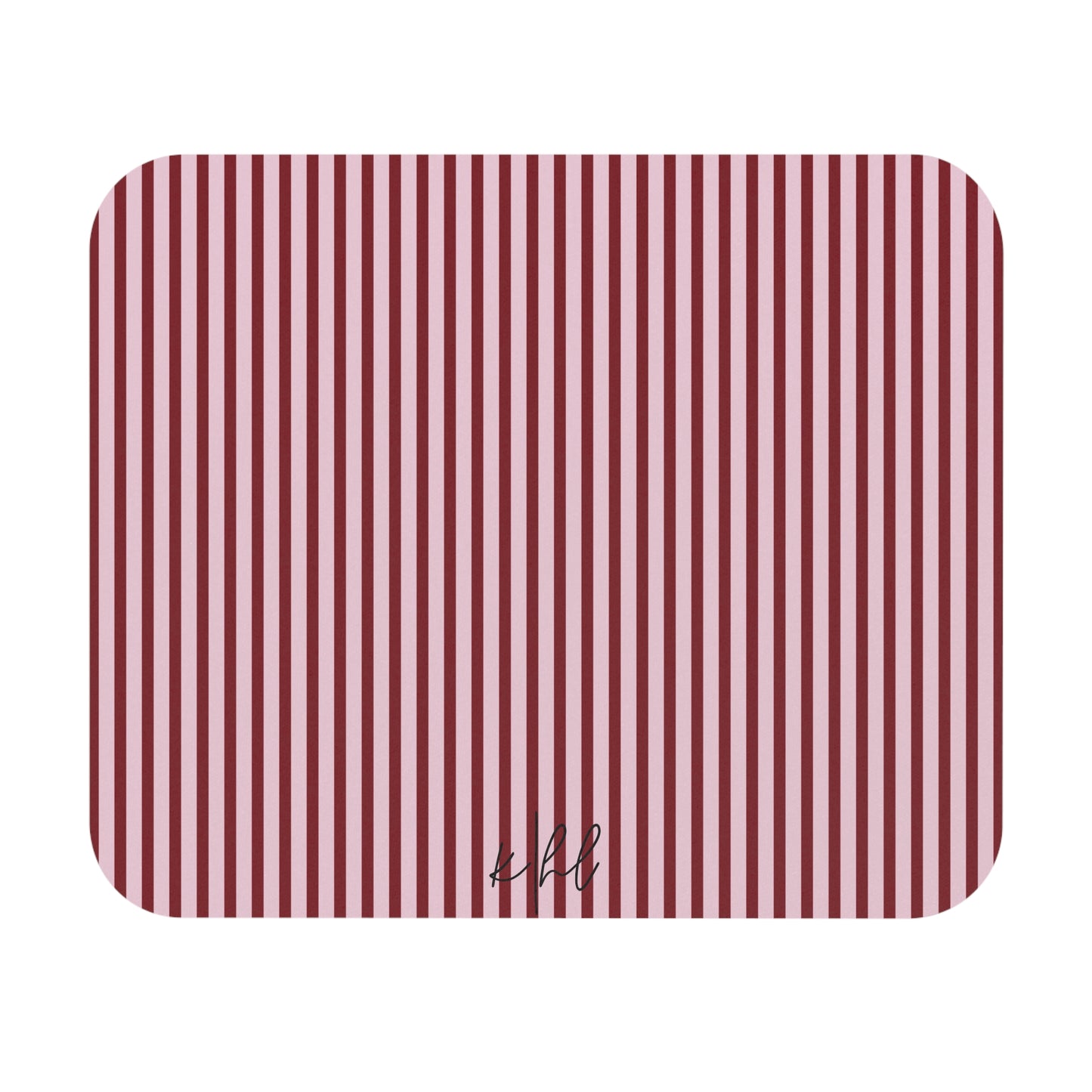 Pink + Red Stripe Mouse Pad
