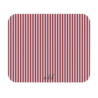 Pink + Red Stripe Mouse Pad