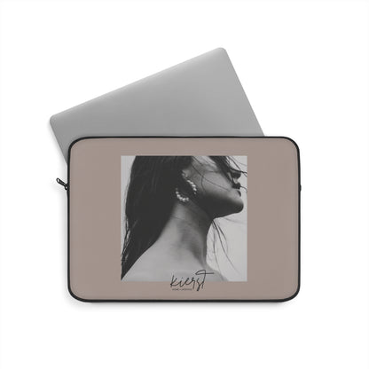 Black & White Fashion Portrait Laptop Sleeve | Editorial-Inspired Office Style