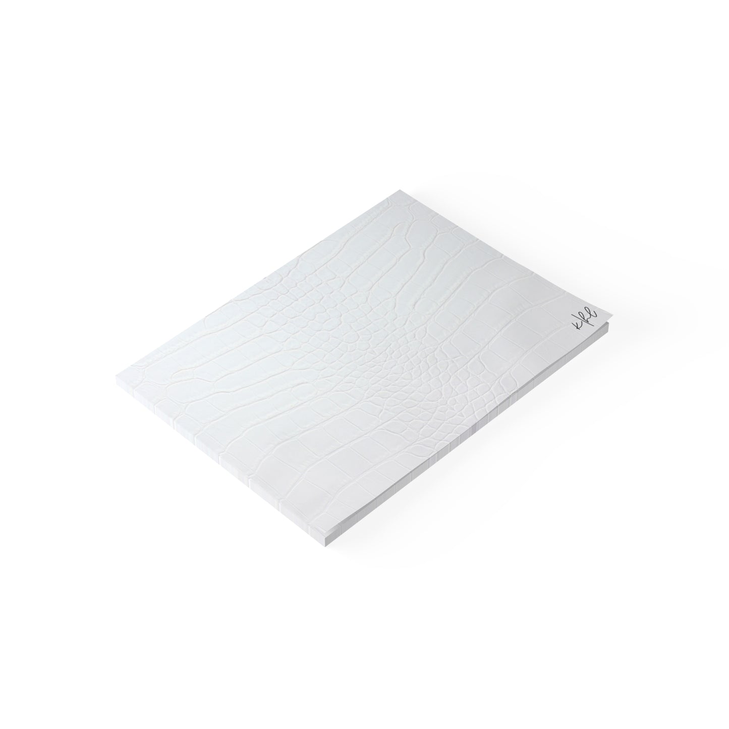 White Alligator Post-it® Note Pad | Luxe Faux Skin-Inspired Memo Pad