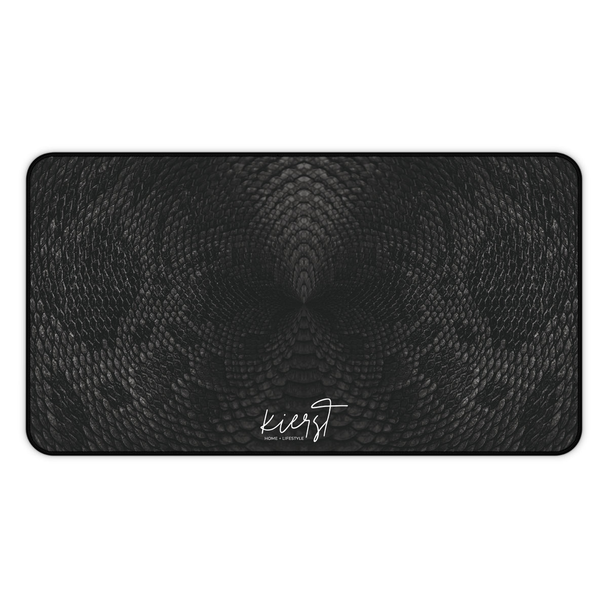 Black + Grey Snake Print Desk Mat