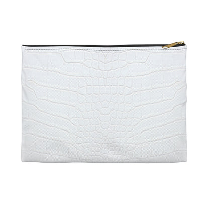 White Alligator Accessory Pouch