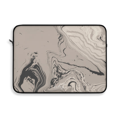 Cream, Grey, and Taupe Marble Laptop Sleeve | Everyday Edge