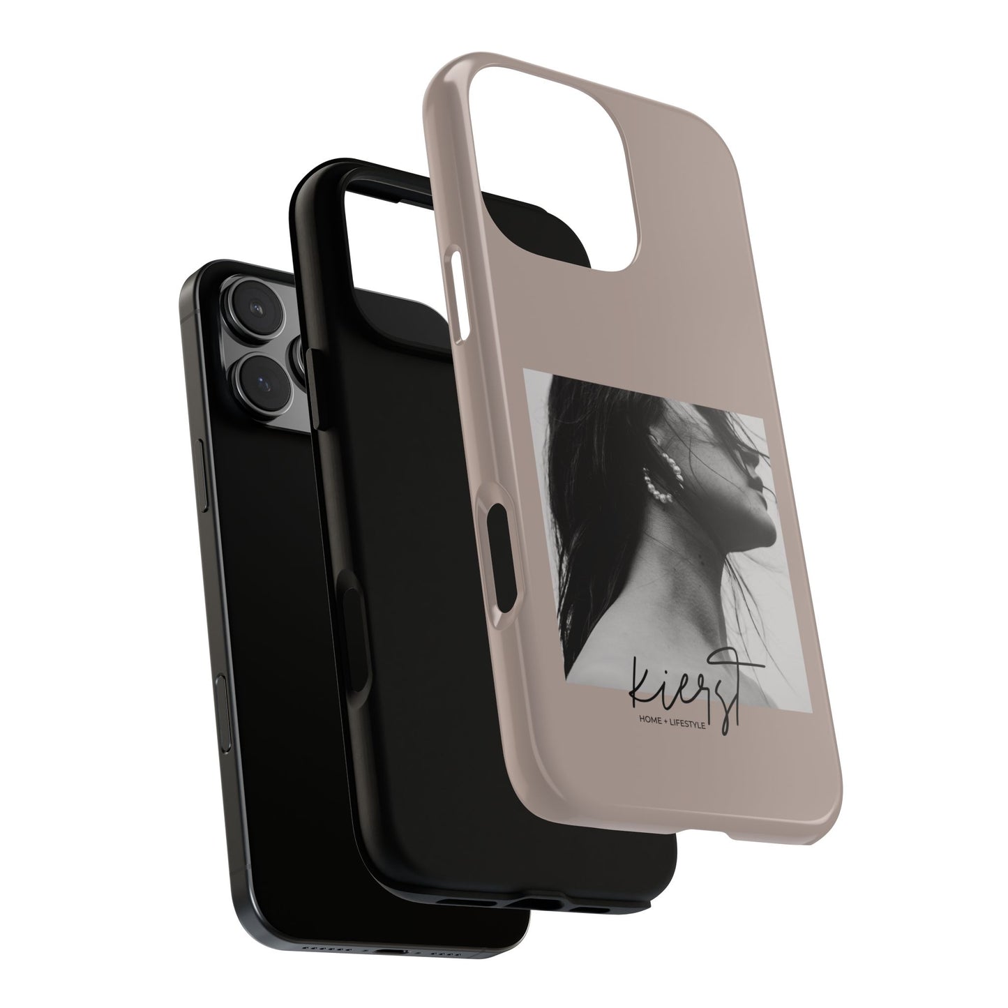 Black & White Fashion Portrait iPhone Case
