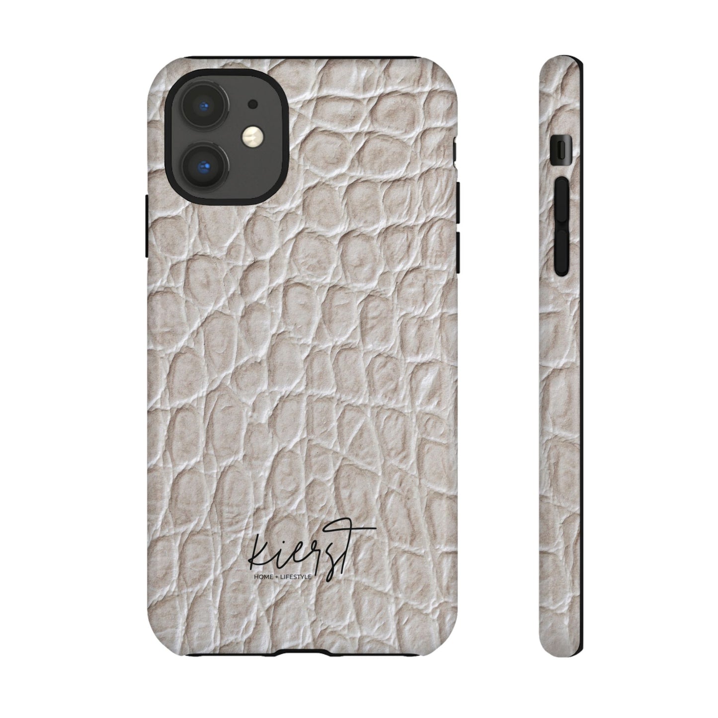 Cream Reptile Print iPhone Case