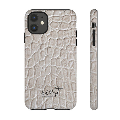 Cream Reptile Print iPhone Case
