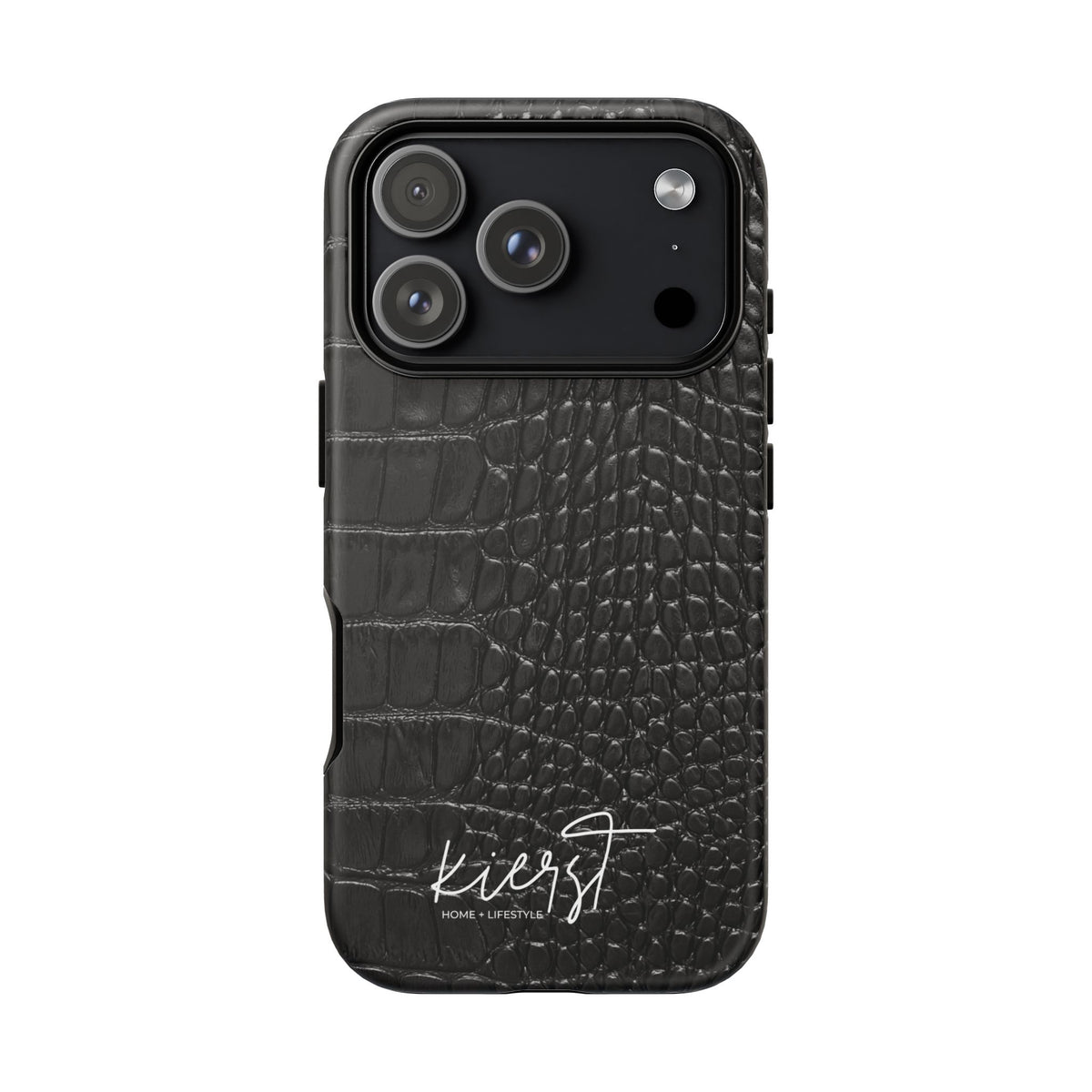 Black Crocodile Print iPhone Case