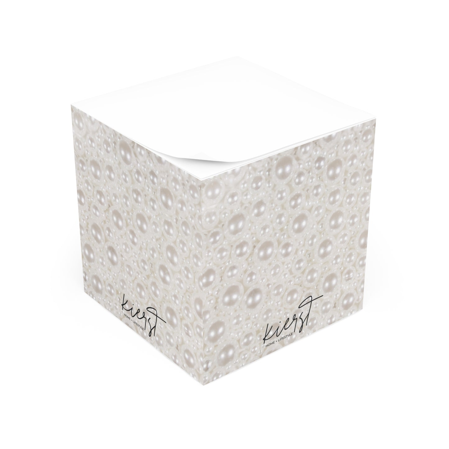 Various Pearls Sticky Note Cube | Soft Neutrals with a Touch of Glam