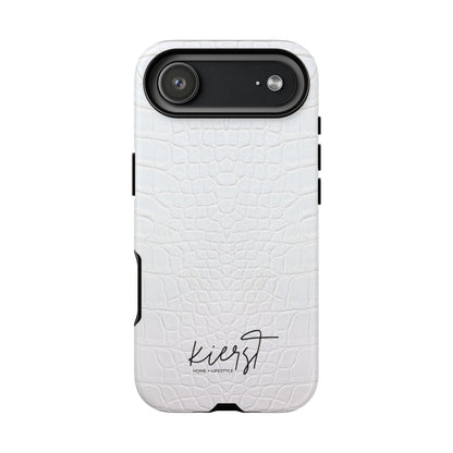 White Alligator iPhone Case