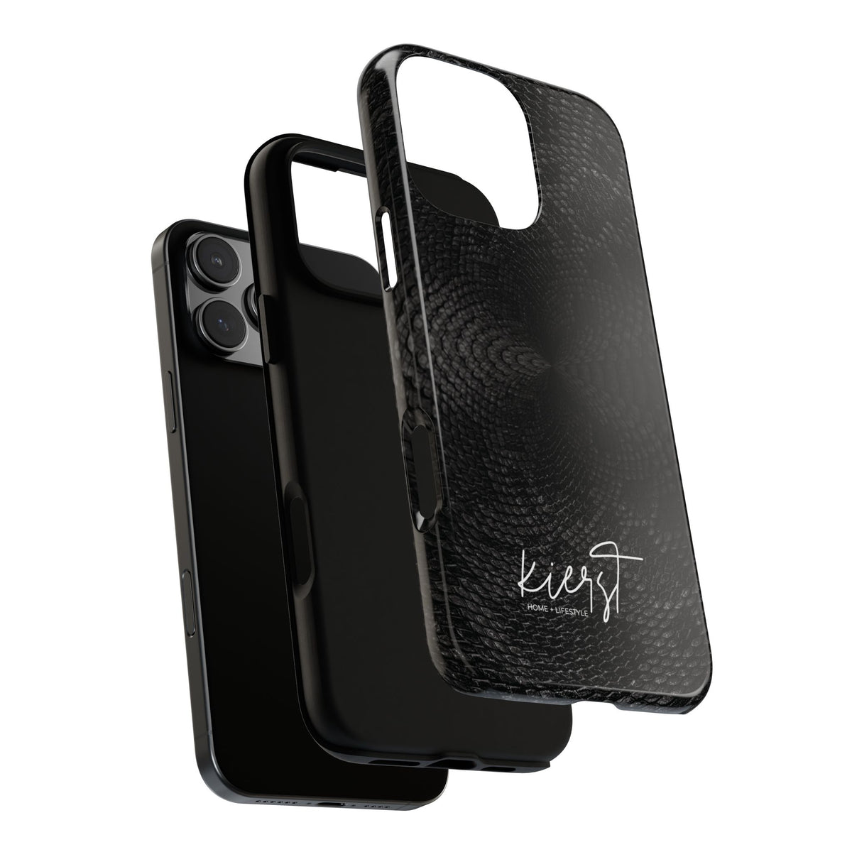Black + Grey Snake Print iPhone Case