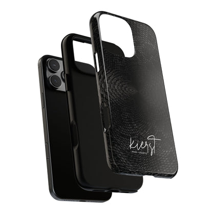 Black + Grey Snake Print iPhone Case