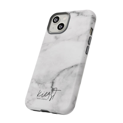 Lived-In White and Grey Marble iPhone Case