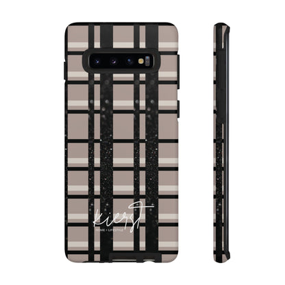 Elevated Neutrals Plaid Samsung Galaxy Case | Structured Style, Soft Edge