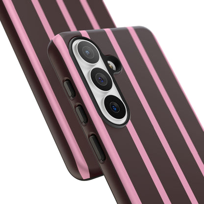 Signature Velvet Noir + Pink Stripes Samsung Galaxy Phone Case