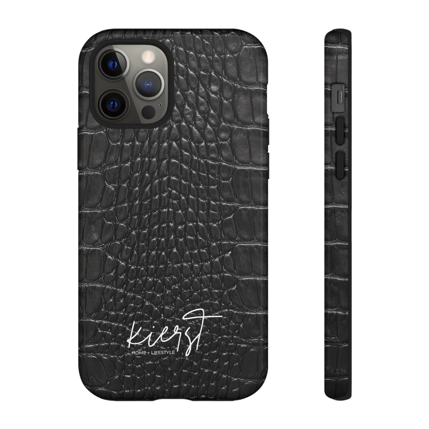 Black Alligator Print iPhone Case