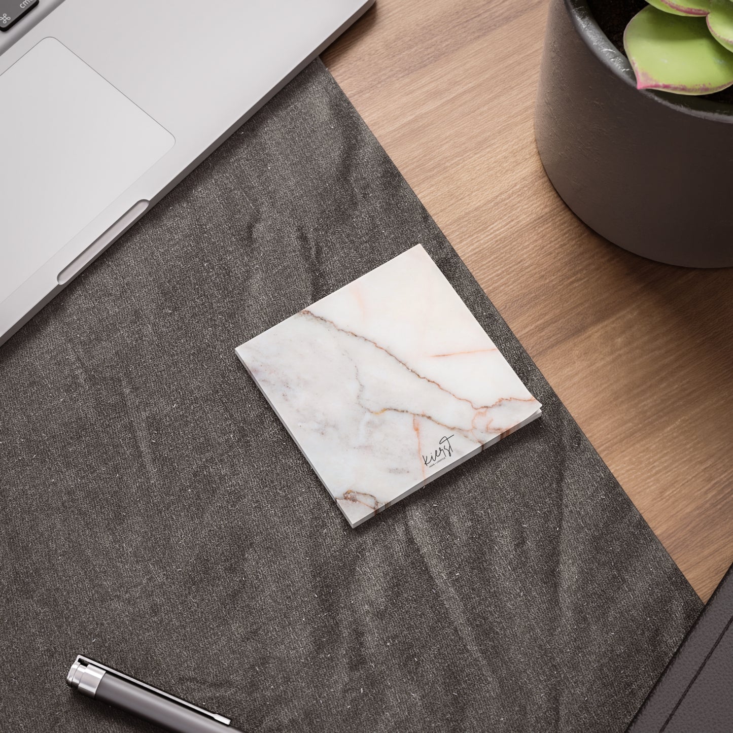 Warm White Marble Post-it® Note Pad | Elegant Stone-Inspired Sticky Notes for Office & Home