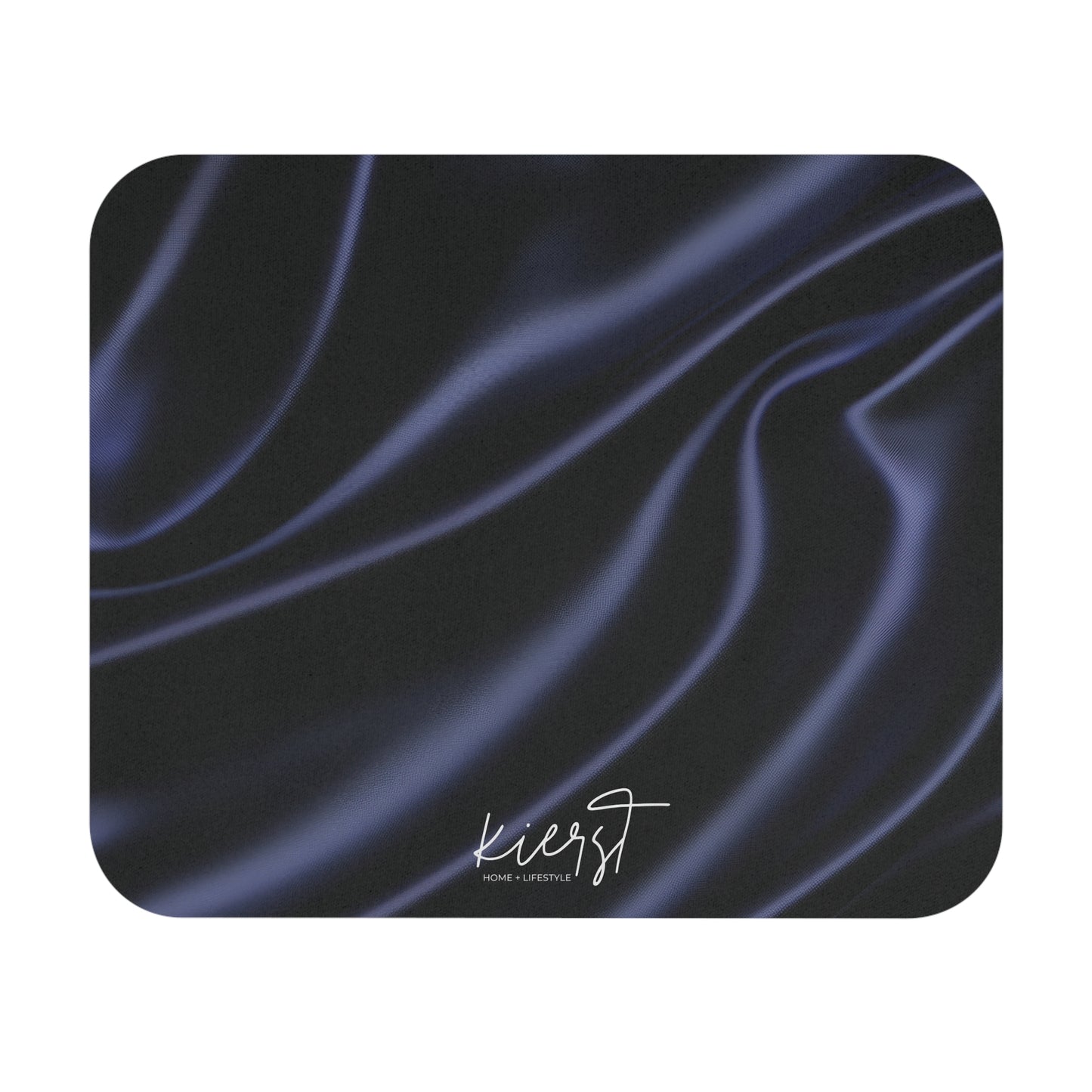 Navy Silk Print Mouse Pad