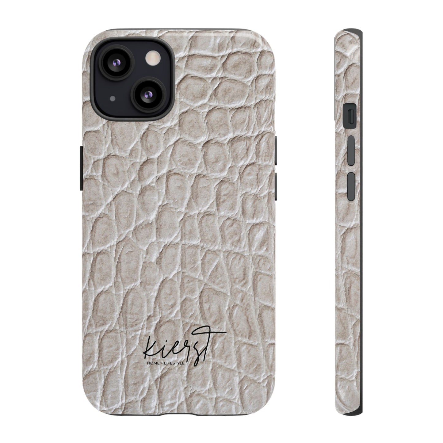 Cream Reptile Print iPhone Case
