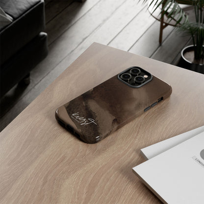 Brown Abstract iPhone Case
