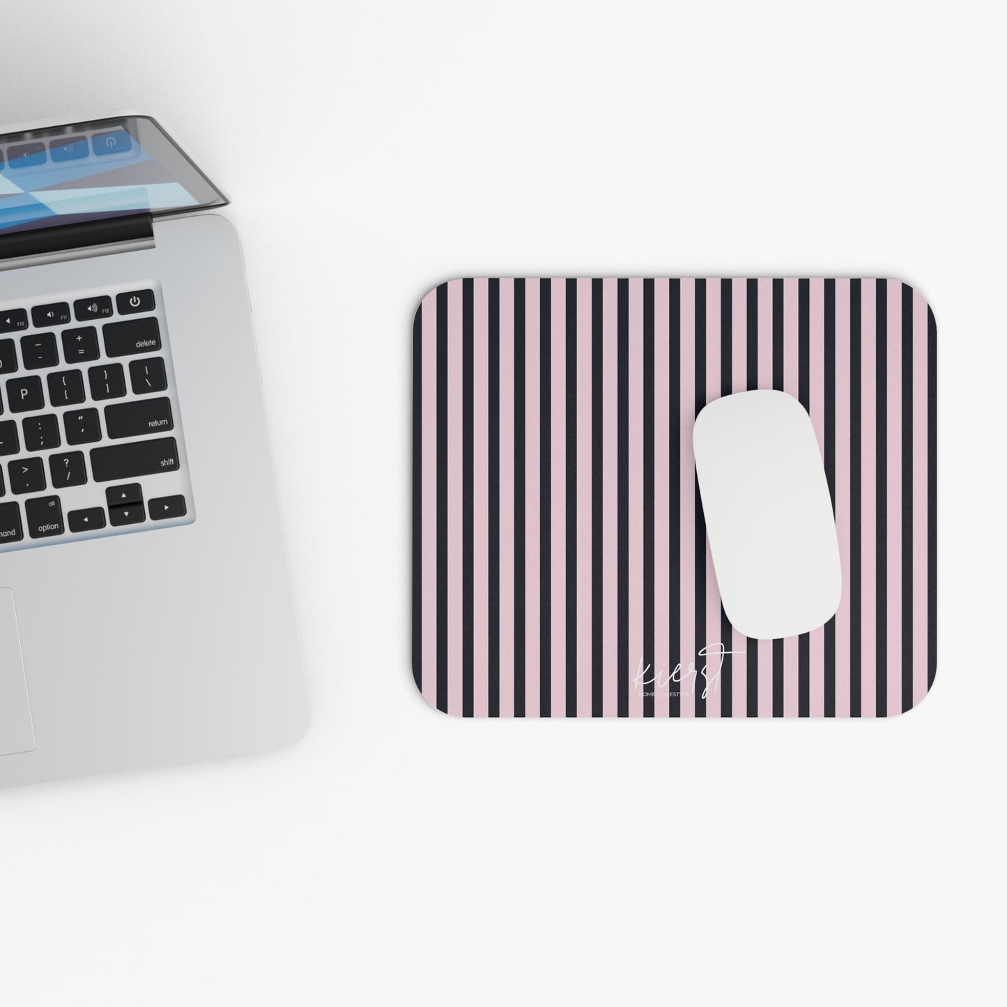 Signature Pink + Signature Storm Stripe Mouse Pad