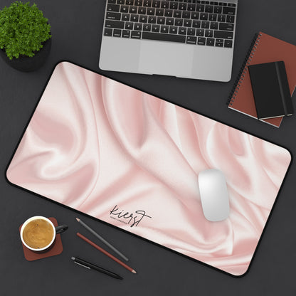 Pink Silk Print Desk Mat