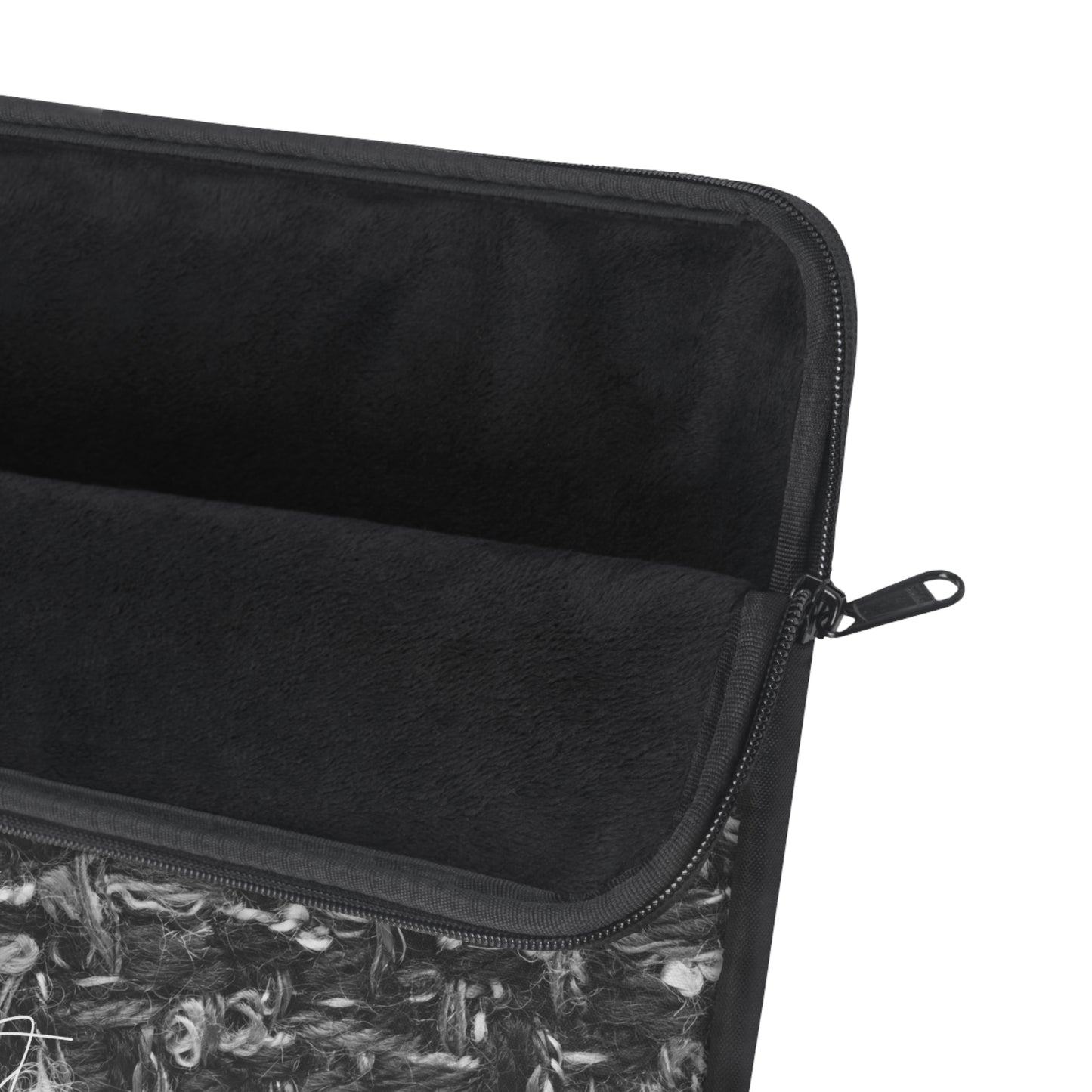 Grey Tweed Print Laptop Sleeve